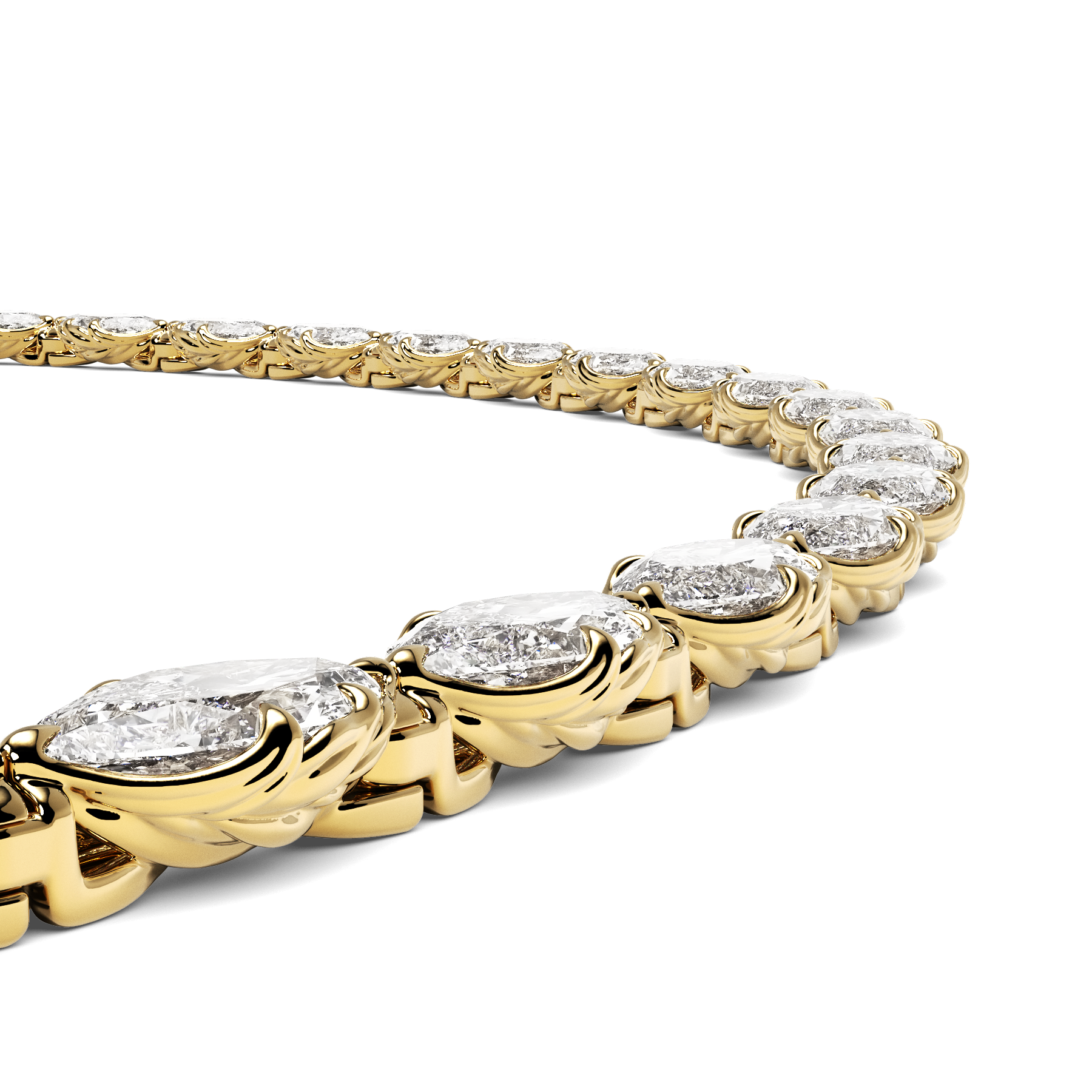 Marquise Leaf Chain Yellow Gold View 03.png