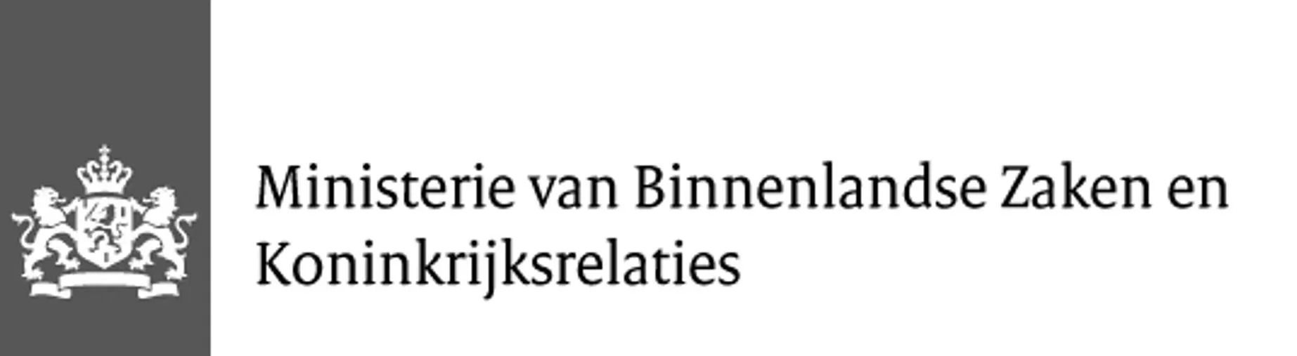Logo en tekst van het Ministerie van Binnenlandse Zaken en Koninkrijksrelaties