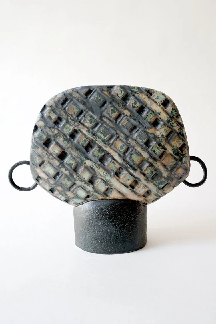 Small Open Vase With Rings