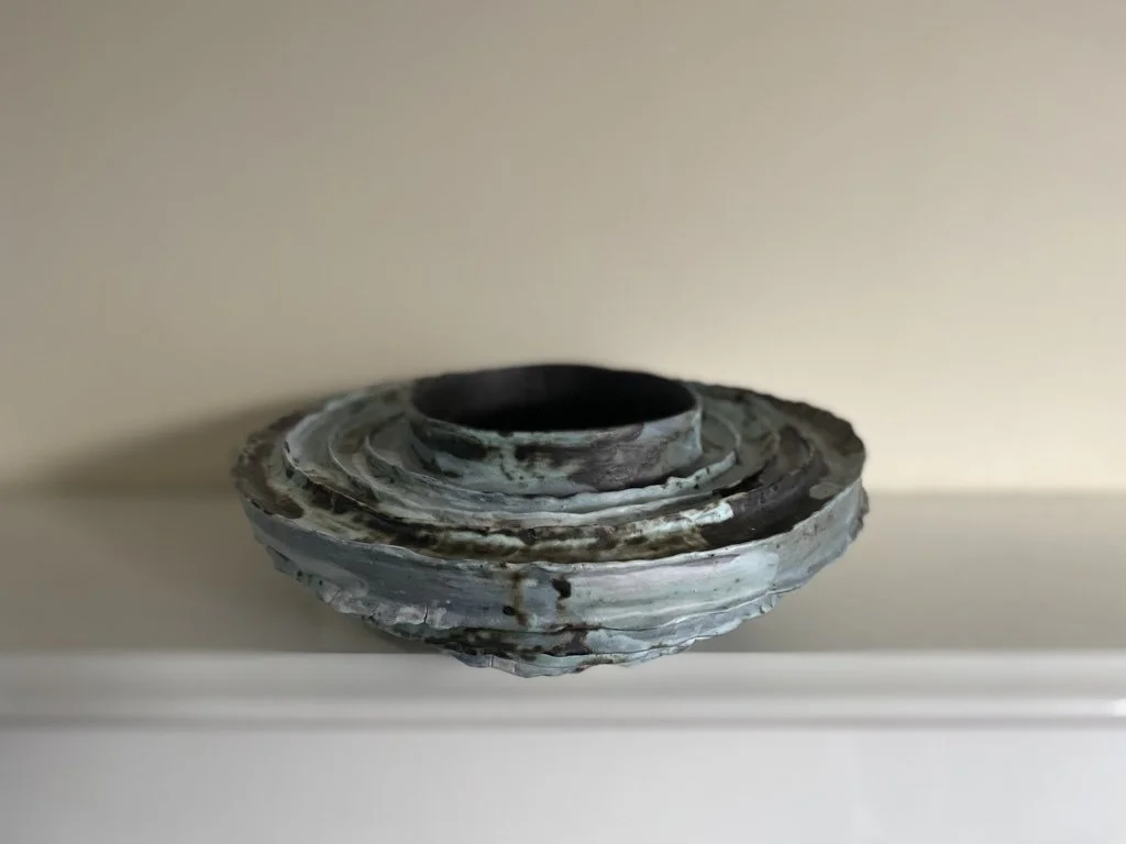 Large Table Centrepiece With Copper and Ridge Decor