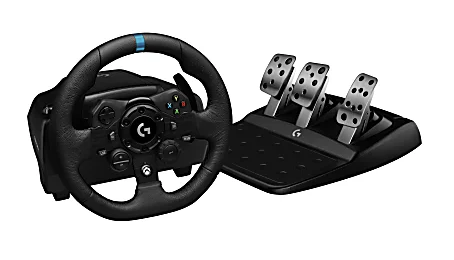 USB Racing wheel and pedal kit for the xbox gaming console.