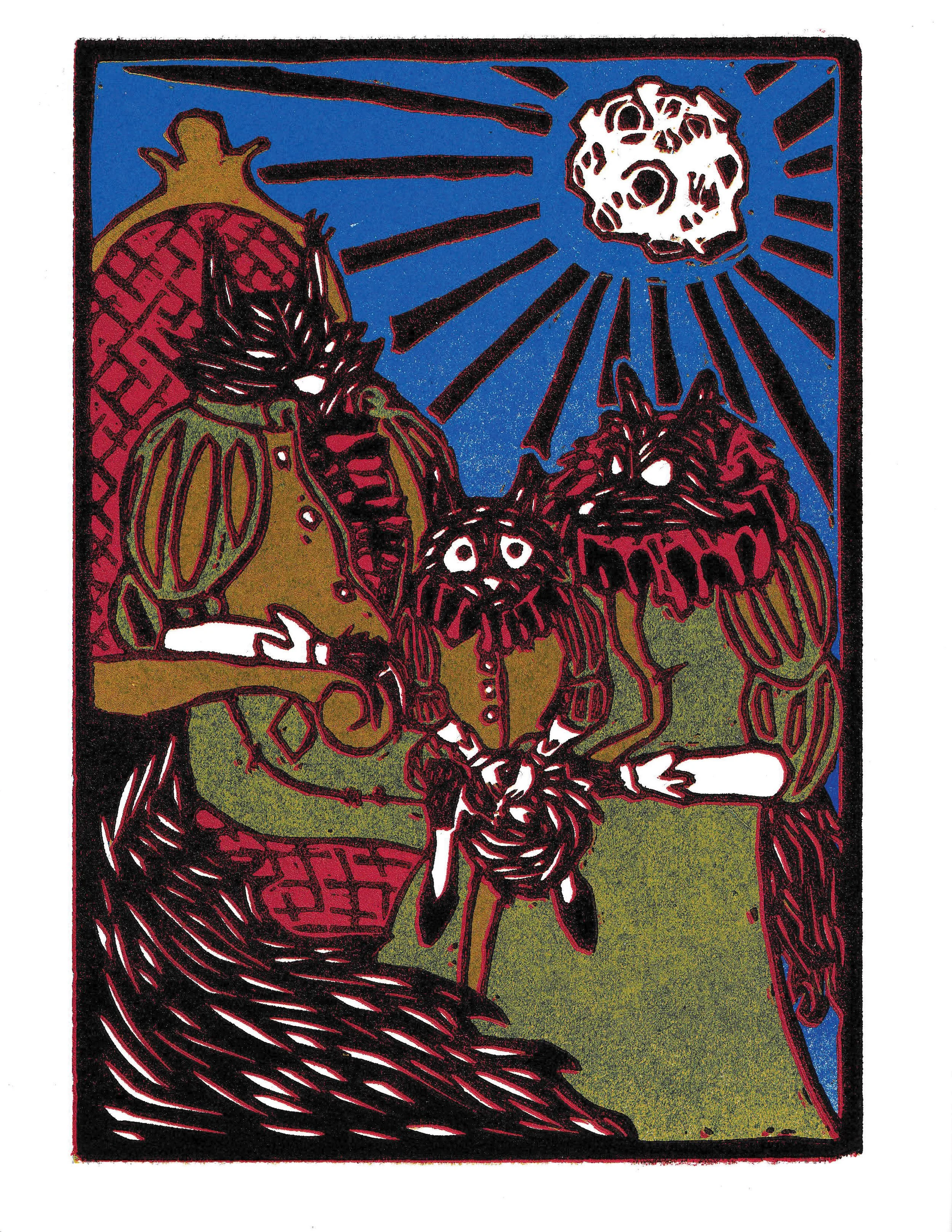 Canidid Family - Reduction Print