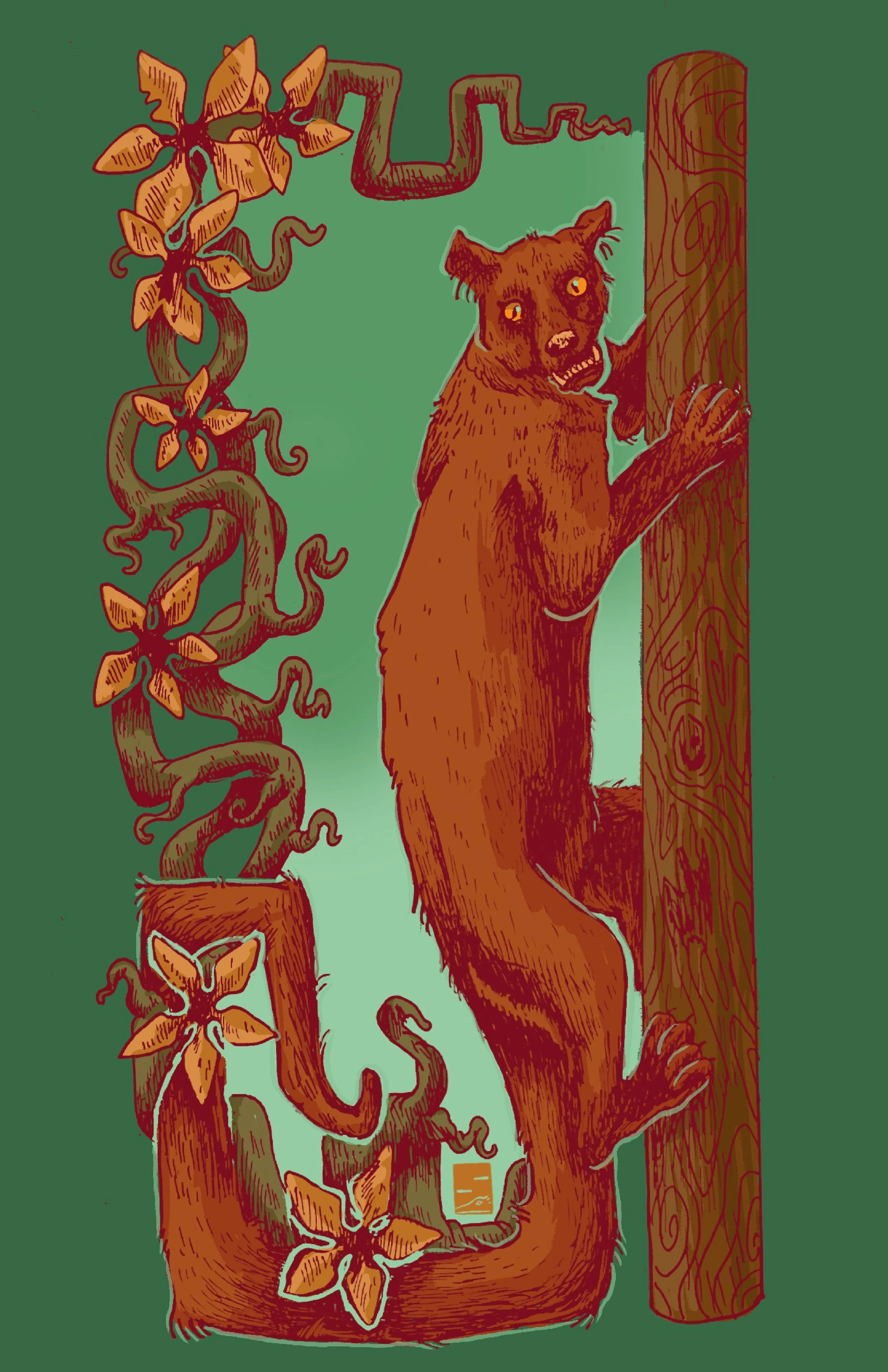 Endangered Species Series #1 Fossa - Illustration