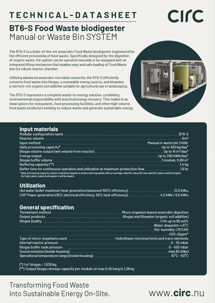 TechSheet BT6s swill