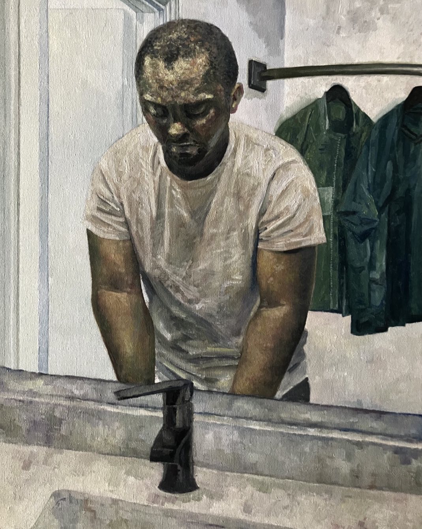 Washing Clothes - Oil on Canvas