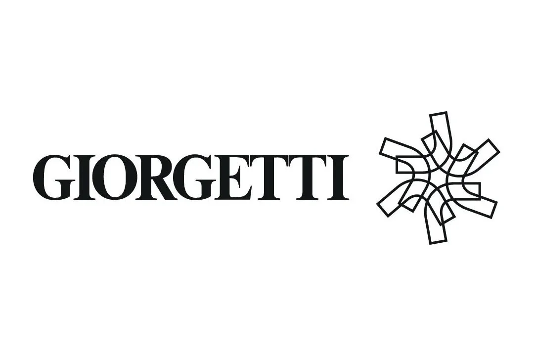 Giorgetti logo with stylized black geometric design on a white background.