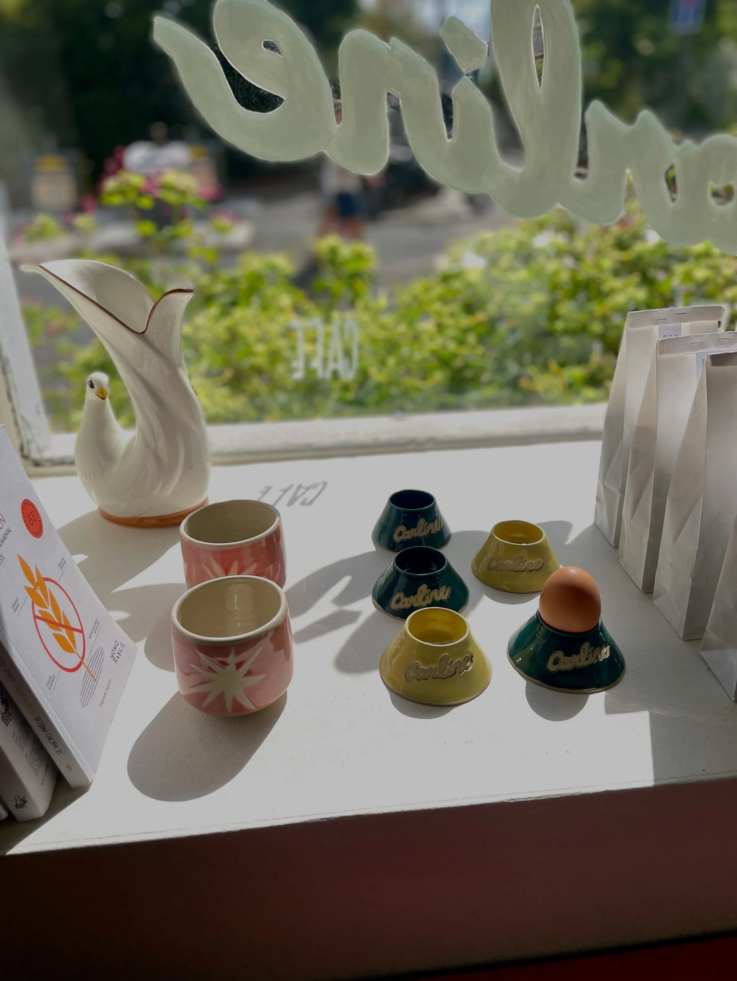 New item ! egg cups have arrived at @epiceriecarline 🌋