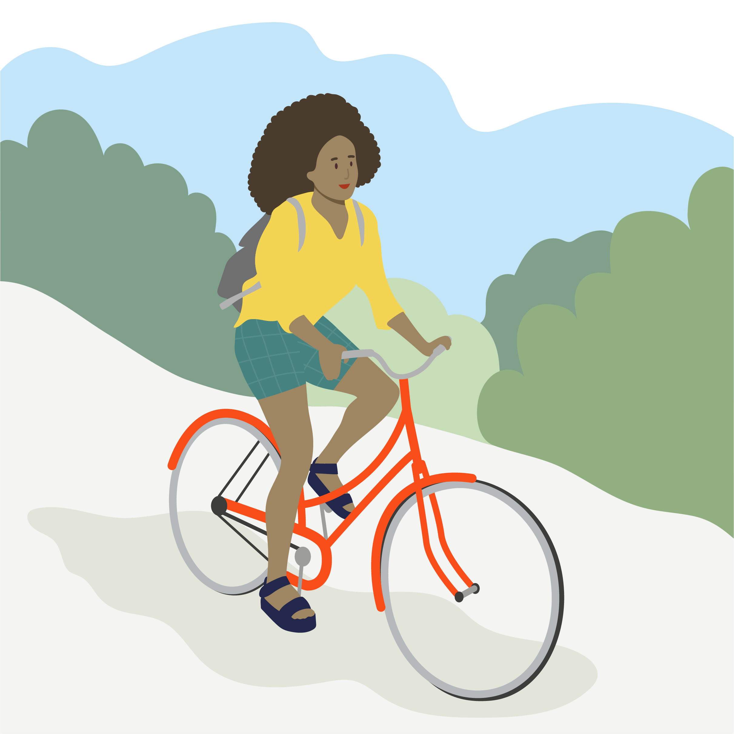 Character illustration woman riding a bike.png