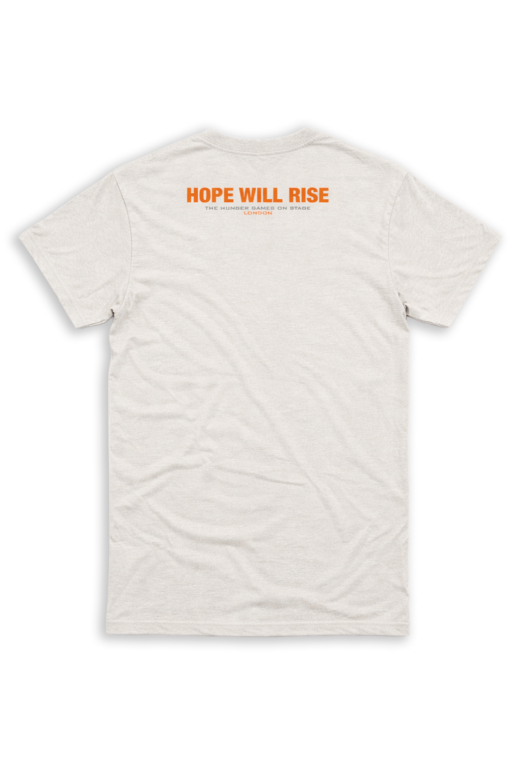 The Hunger Games on Stage apparel design cream tshirt back.png