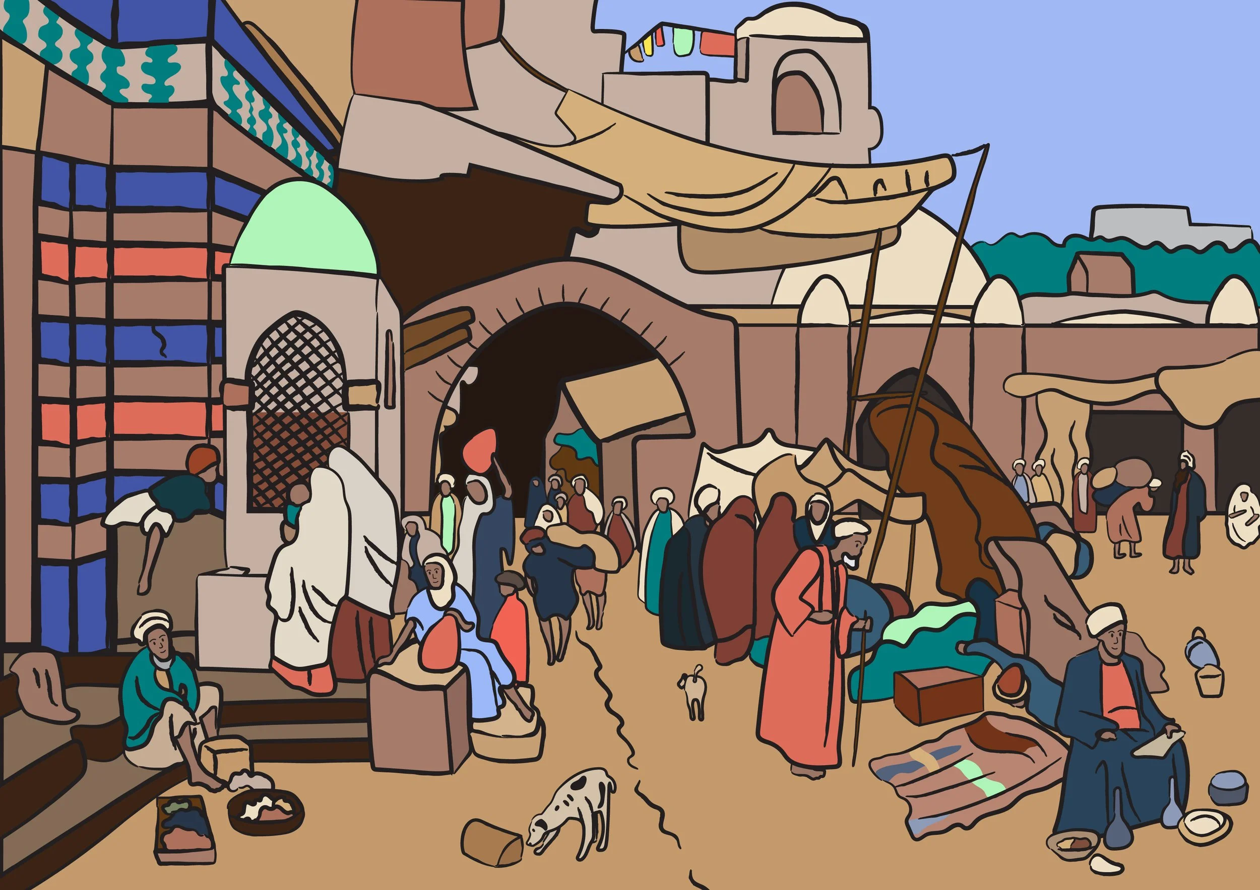 Childrens education illustration Arabic market.jpg