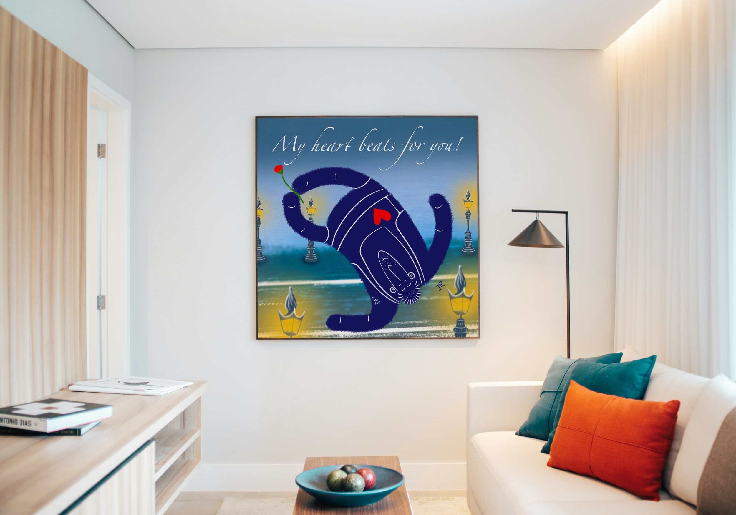 MY HEART BEATS FOR YOU - COLLECTION GARRY HOMME IDÉAL PAS IDÉAL - TOILE