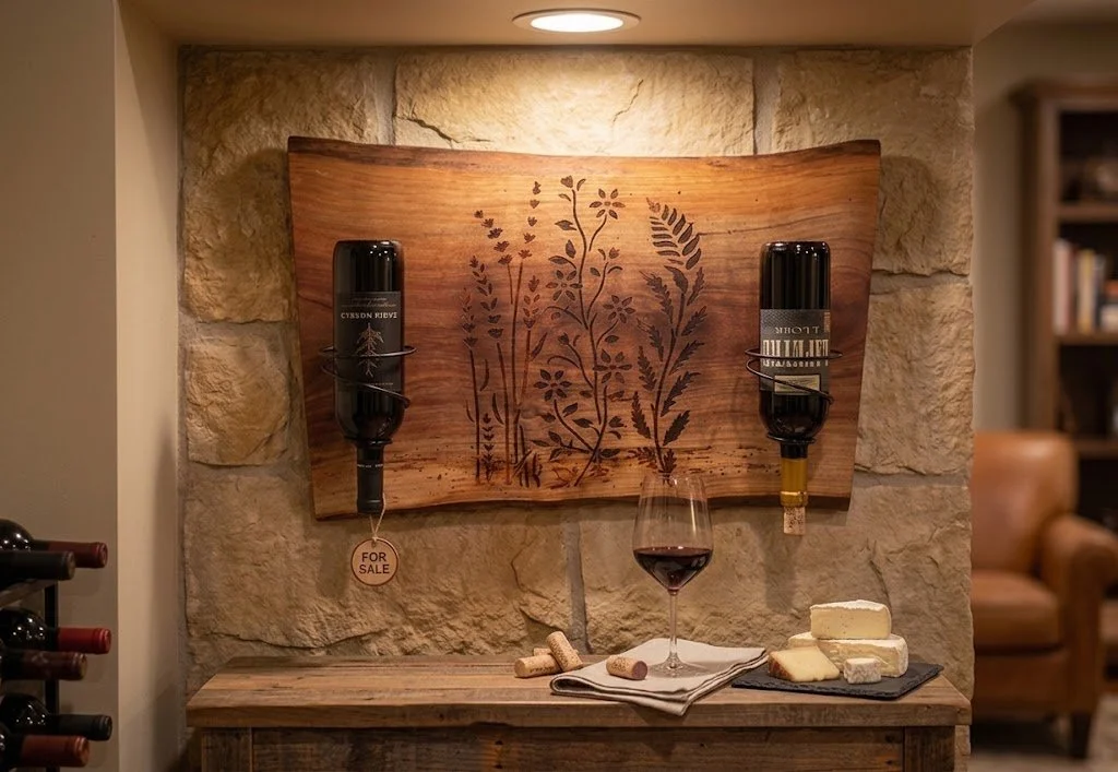 Meadow’s Edge Live-Edge Wine Display