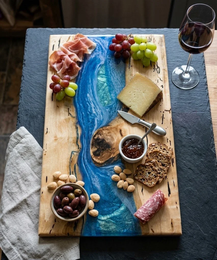 Glacial Drift: Handcrafted charcuterie board.