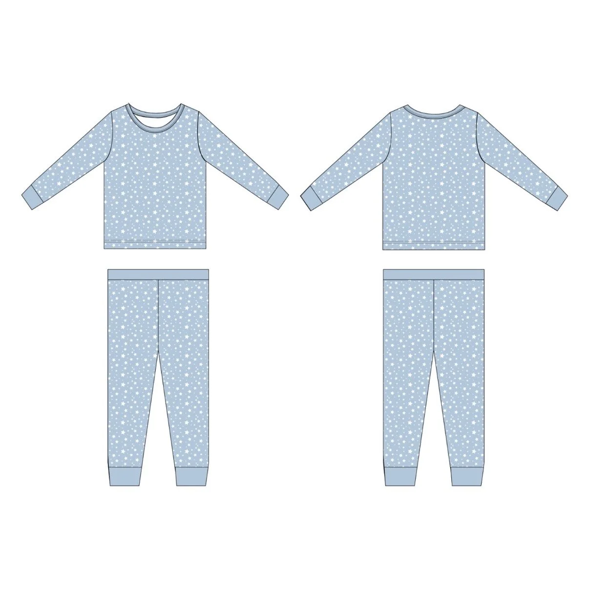 Morning Tide Sky Kids Two Piece Pajama Set