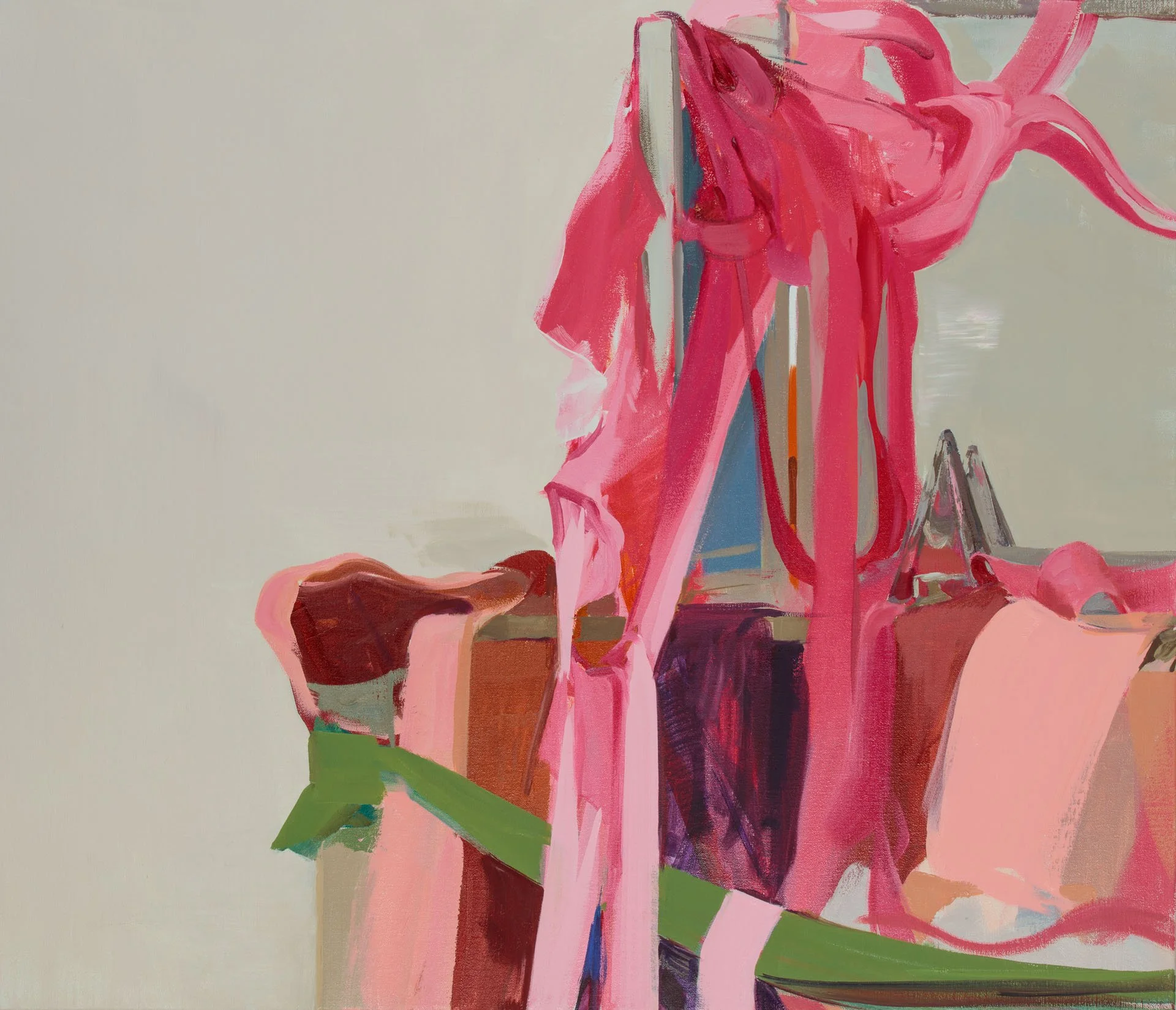 Glass Pyramid, 2016, oil on linen, 72 x 84cm