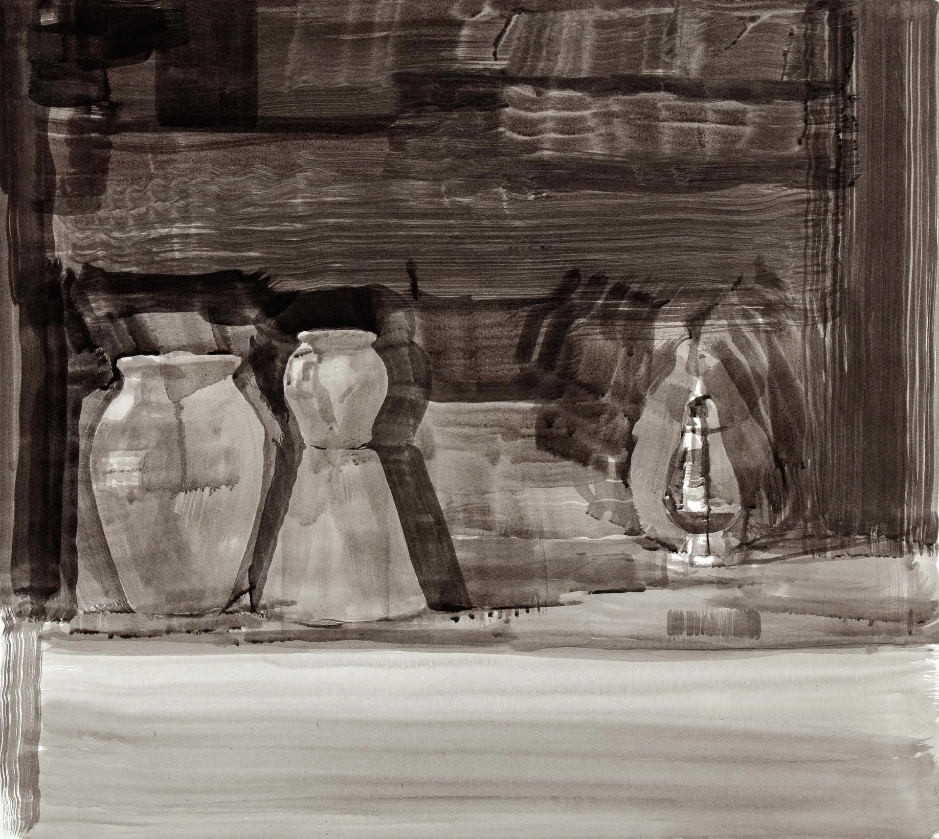 No Dark Hold’s so Strong It’s not Broken by Light II, 2018, ink on paper, 57 x 64cm