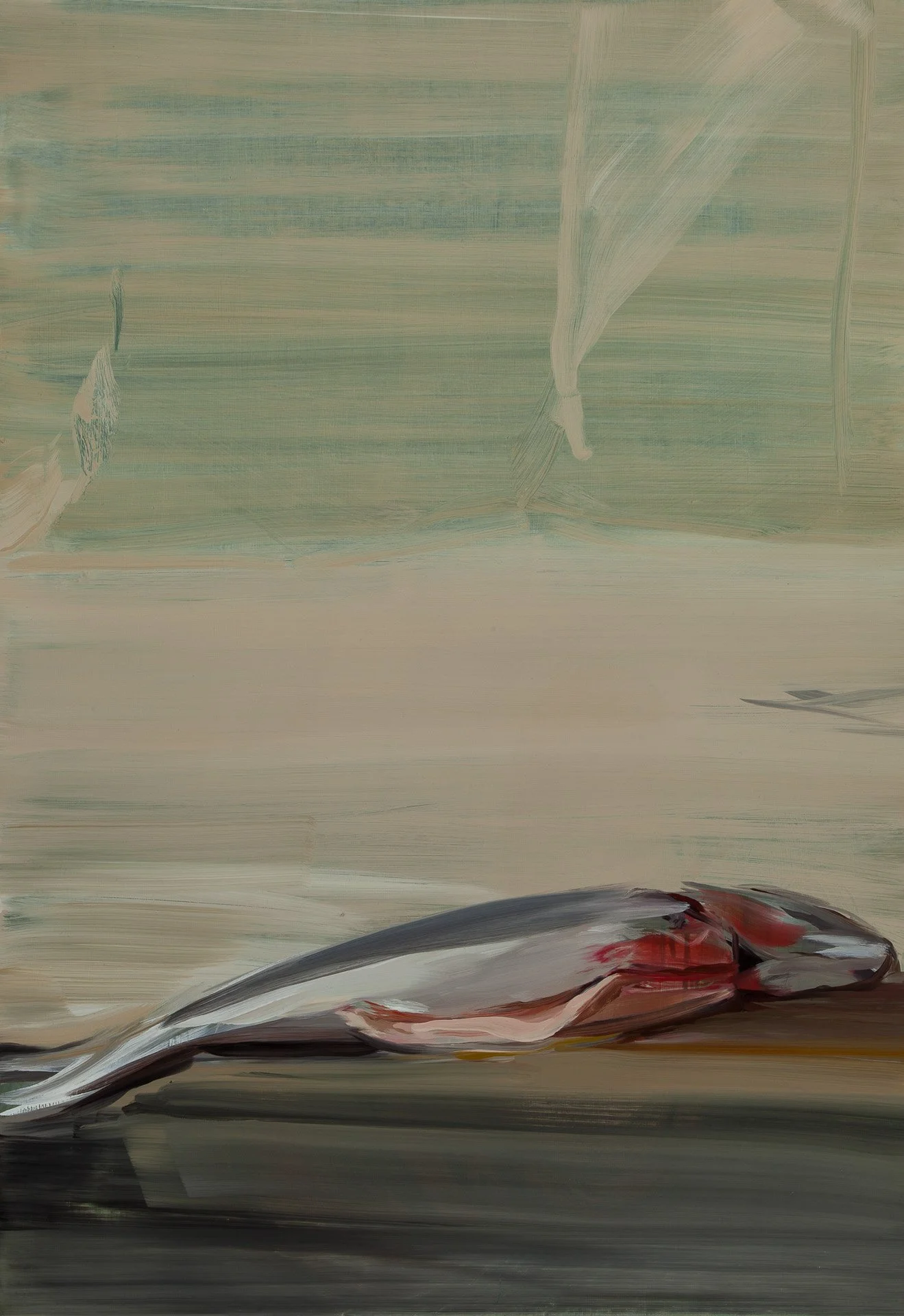 Fish I, 2015, oil on aluminium, 65 x 50cm