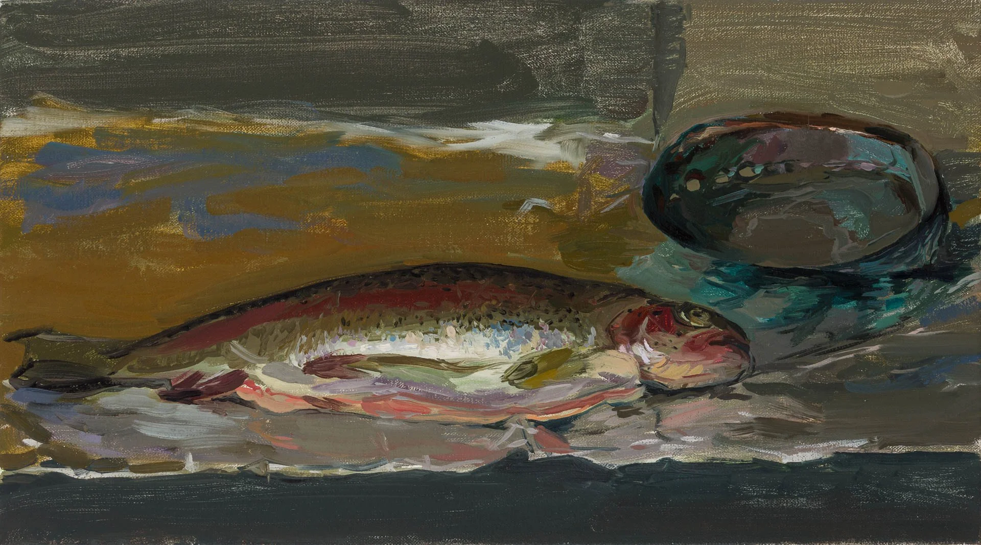 Everything was Rainbow, 2023, Oil on linen, 25.4 x 45.7cm