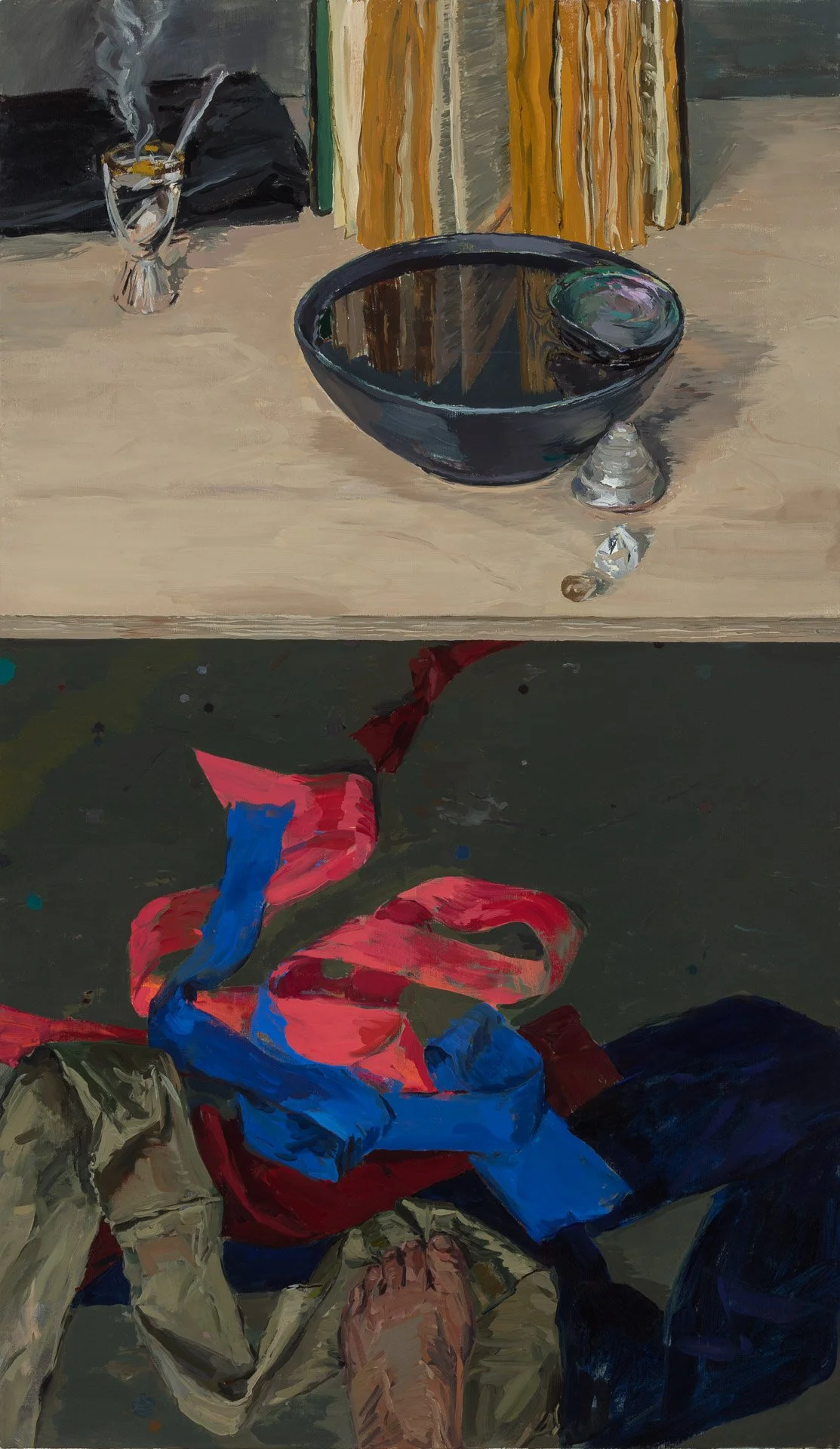 Underfoot, 2022, oil on linen, 120 x 70 cm