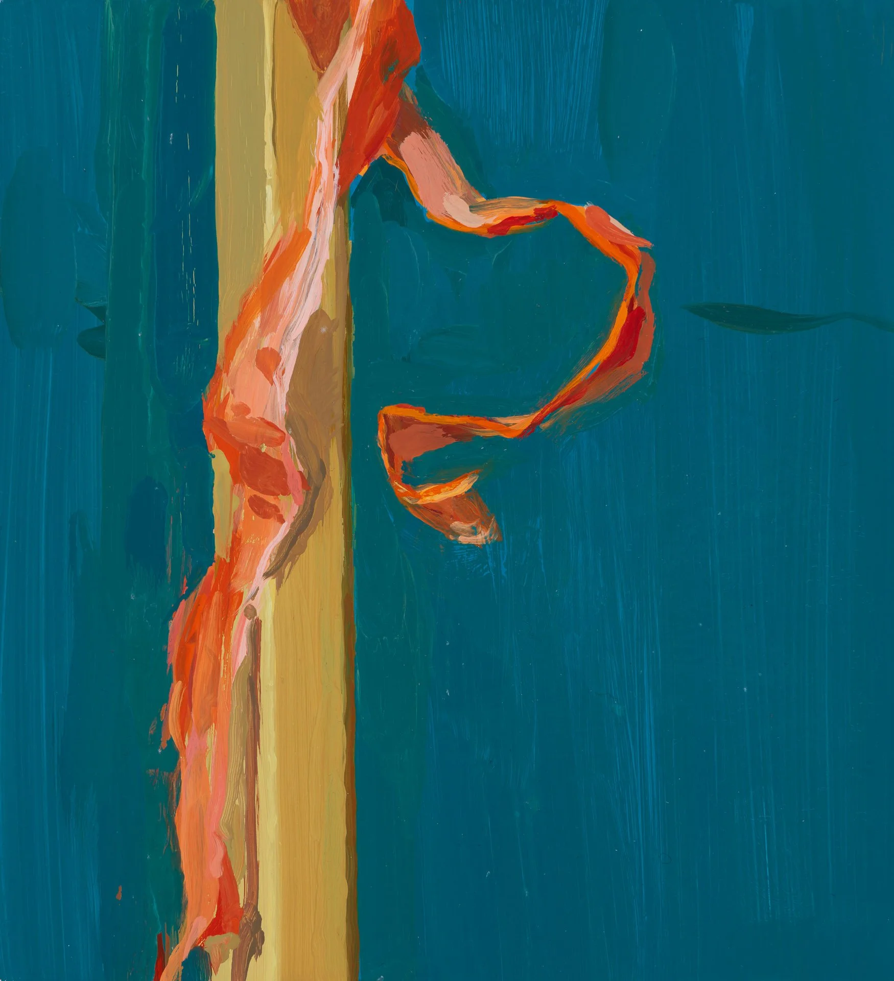 Straight against the Sky, 2018, oil on board, 20 x 18cm