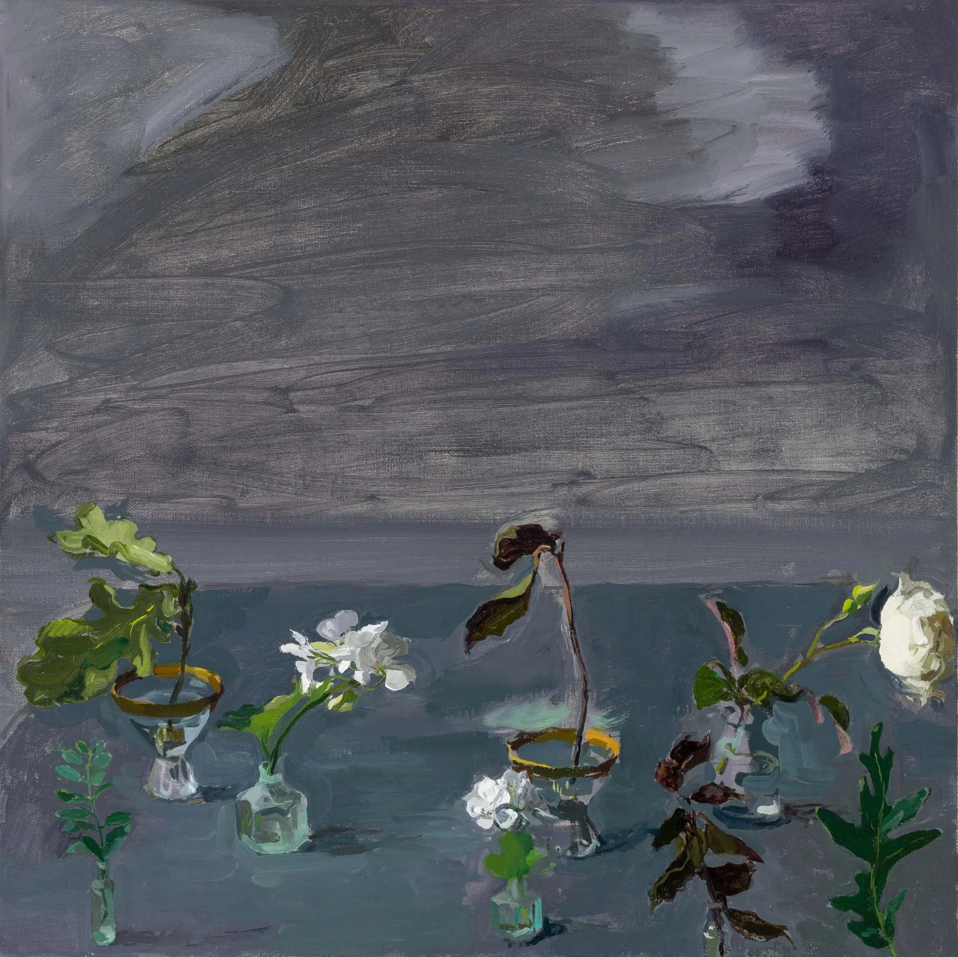 Descended From the Sky, 2023, oil on linen, 80 x 80cm