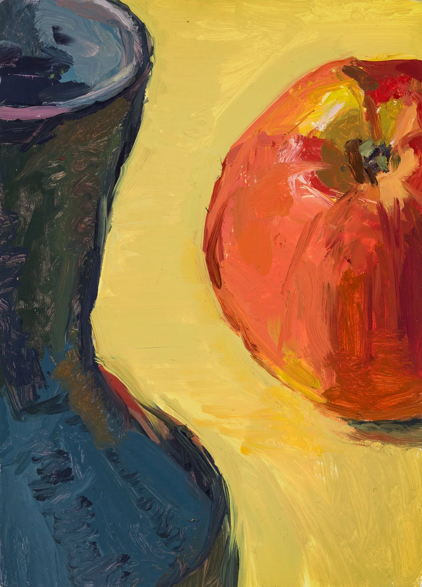 Upside Down, 2026, Oil on board, 17.8 x 12.7cm