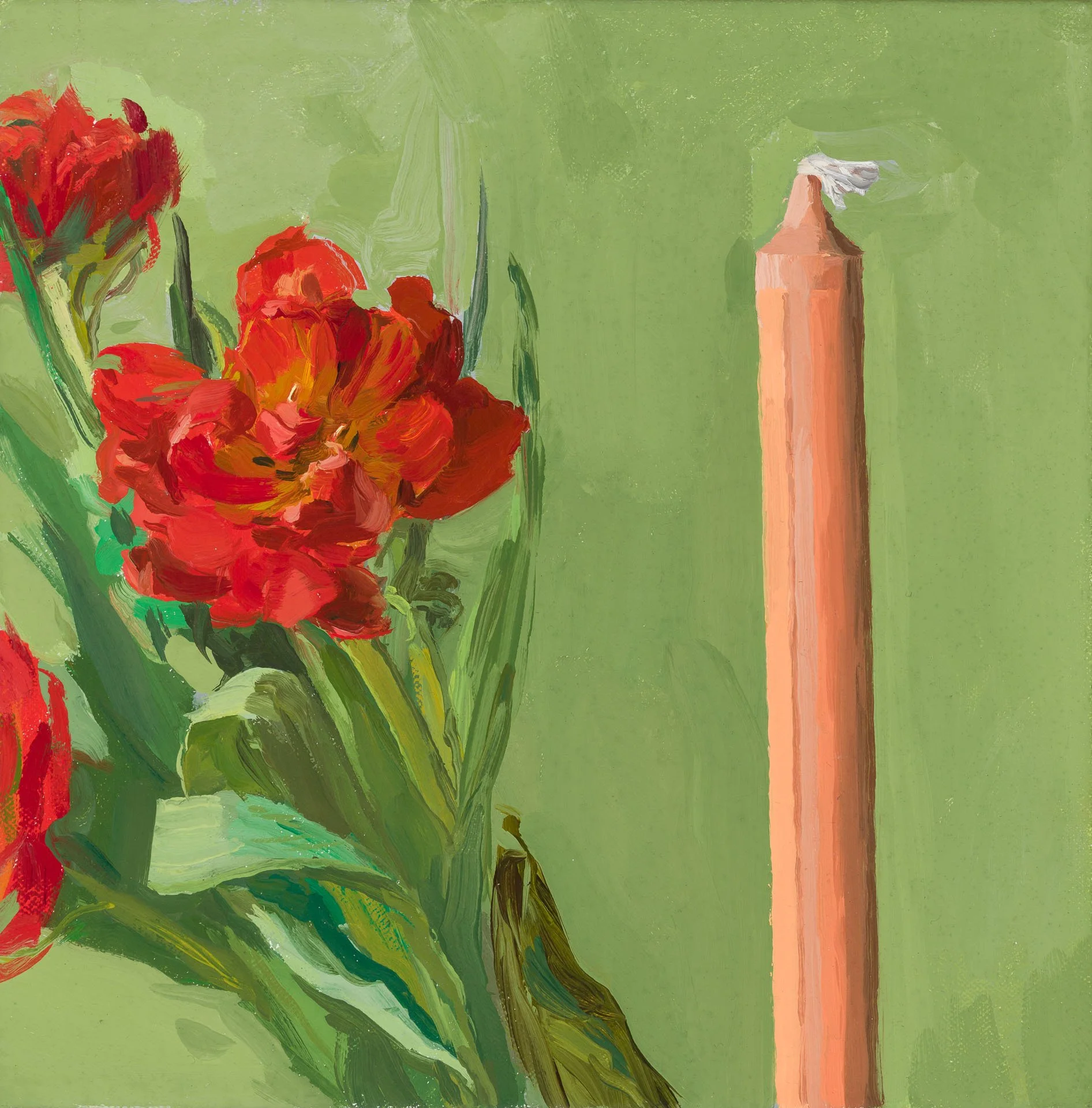Liquid Fuel, 2024, Oil on linen, 25.4 x 25.4cm