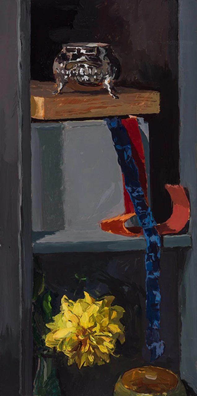 Into the Unknown, 2024, Oil on board, 50 x 25cm