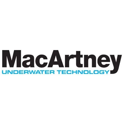 MacArtney Underwater Technology logo with black text for the company name and blue text for the tagline.