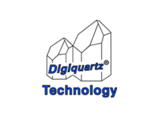 Logo for Digiquartz Technology featuring a stylized geometric crystal and blue text.