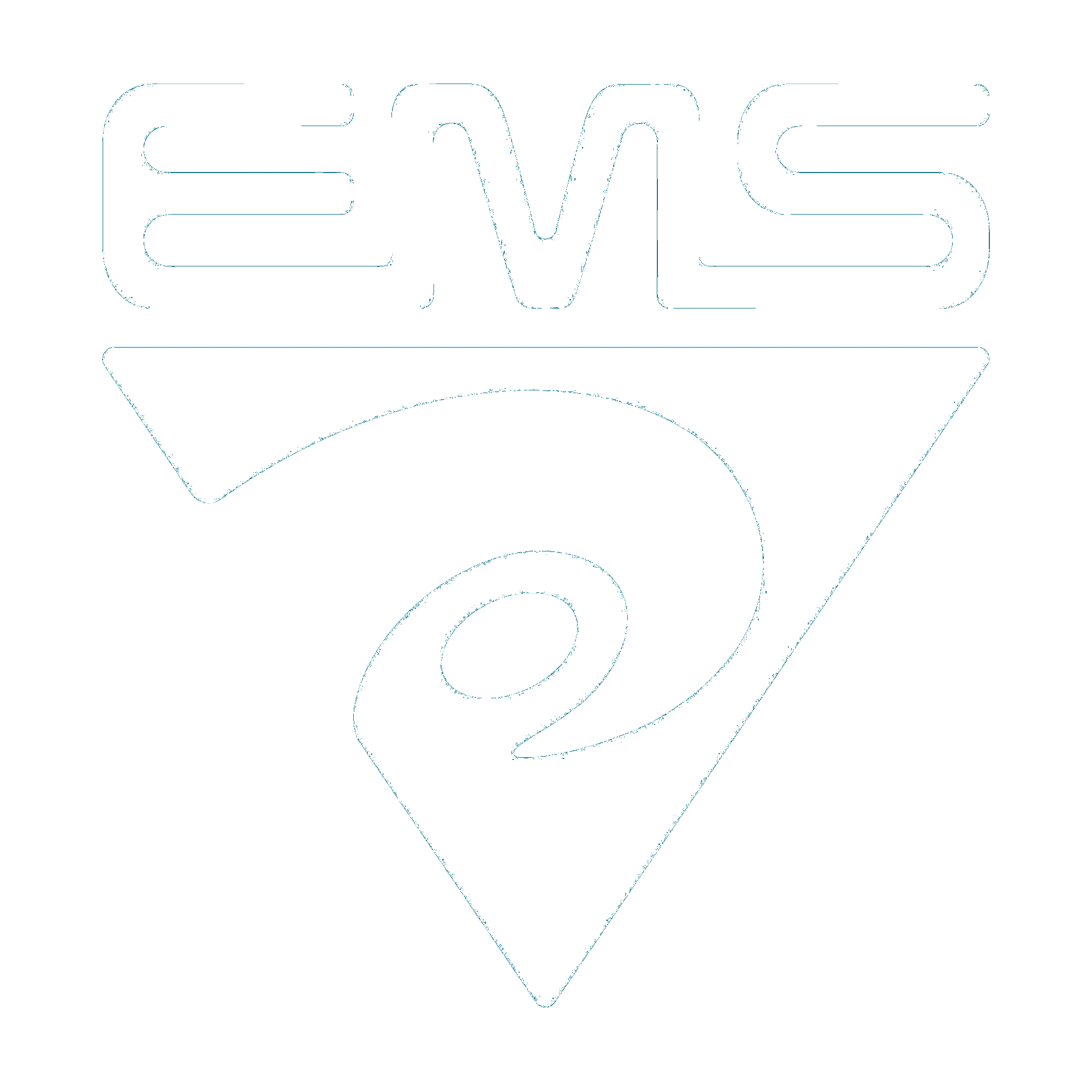 Logo of EMS with a triangle and a spiral symbol.