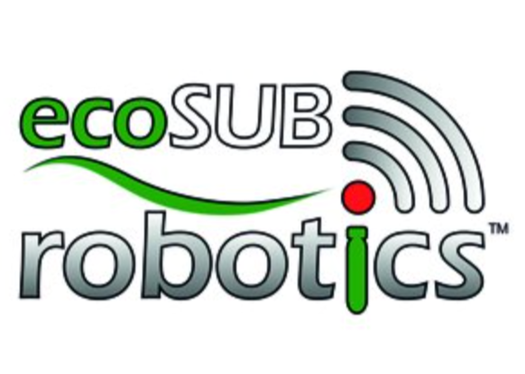 Logo for Eco Sub Robotics with green and black text and a Wi-Fi signal symbol.