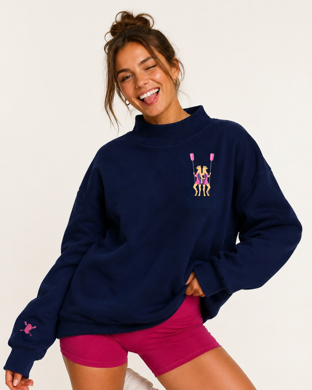 Power Pair Mock Neck