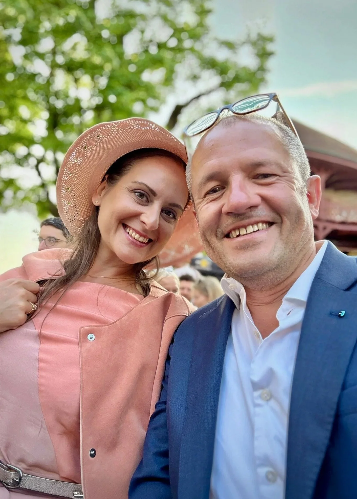 Zusammen mit Michel Jaussi an der Lenzburgiade bei Sonnenschein.