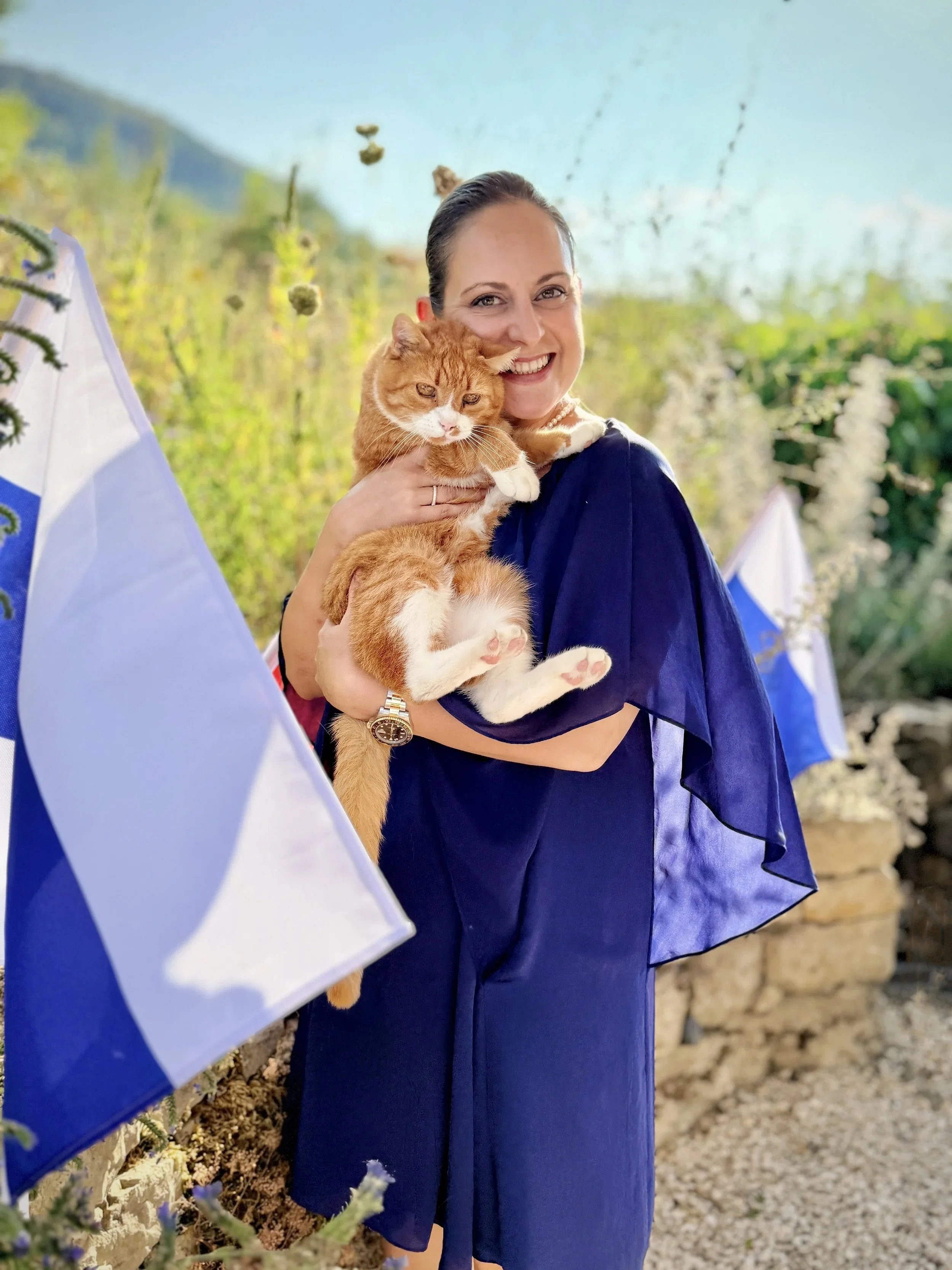 Joëlle Gautier mit Kater Juri am 1. August 2026.