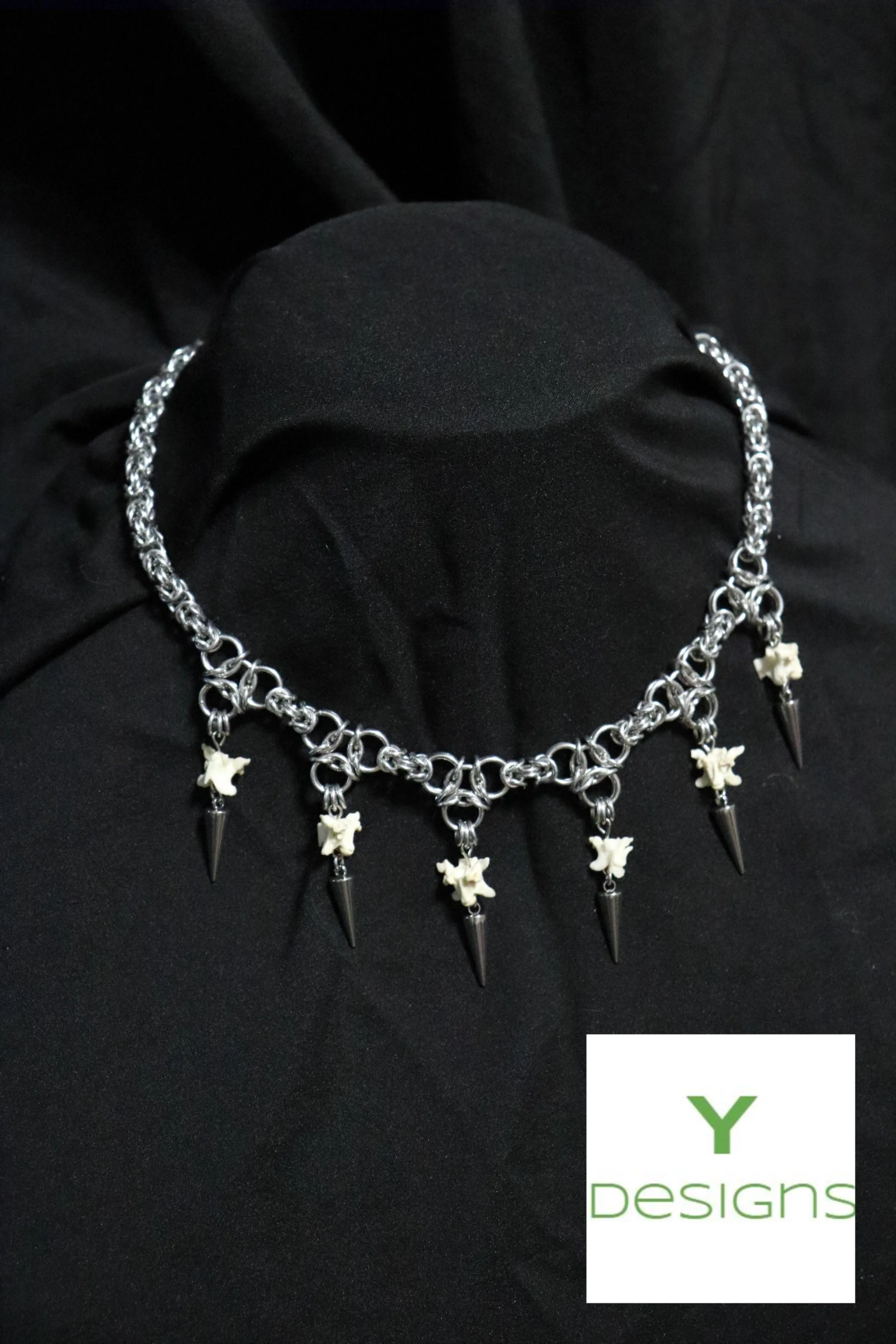 Snake Vertebrae Chainmail Necklace