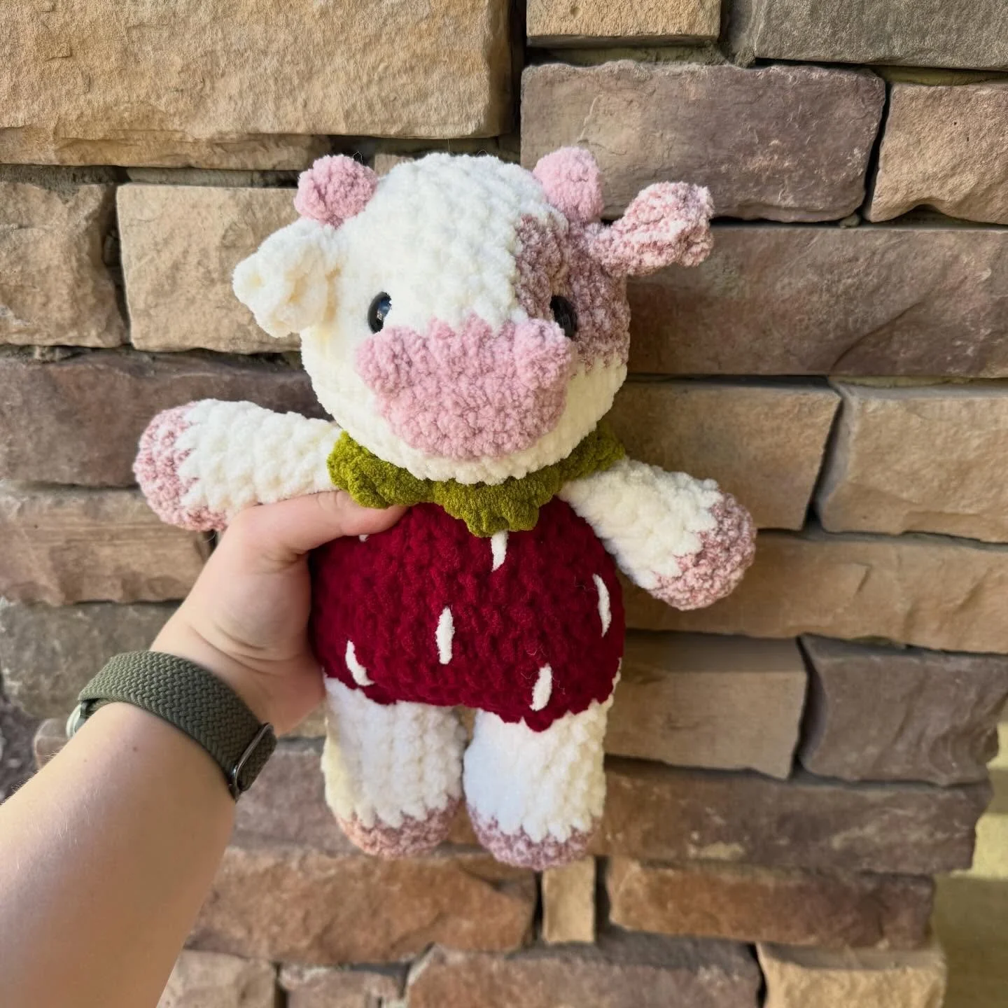 I made a blueberry cow, why not make a strawberry one to match?! 

This cow sold today, but do not fret! I&rsquo;ve already started another one 😂