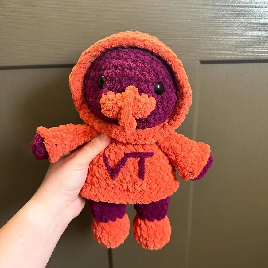 Hokie Bird Hoodie Teddy