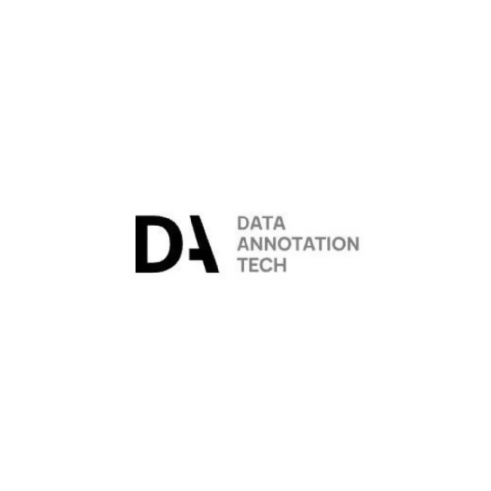 Logo for Data Annotation Tech with stylized 'DA' and the words 'Data Annotation Tech'.