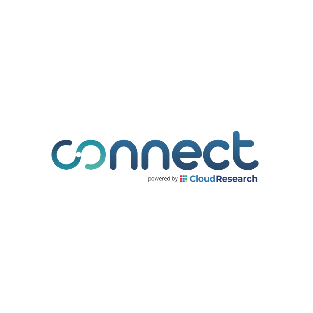 The Connect logo with text 'powered by CloudResearch' on a white background.