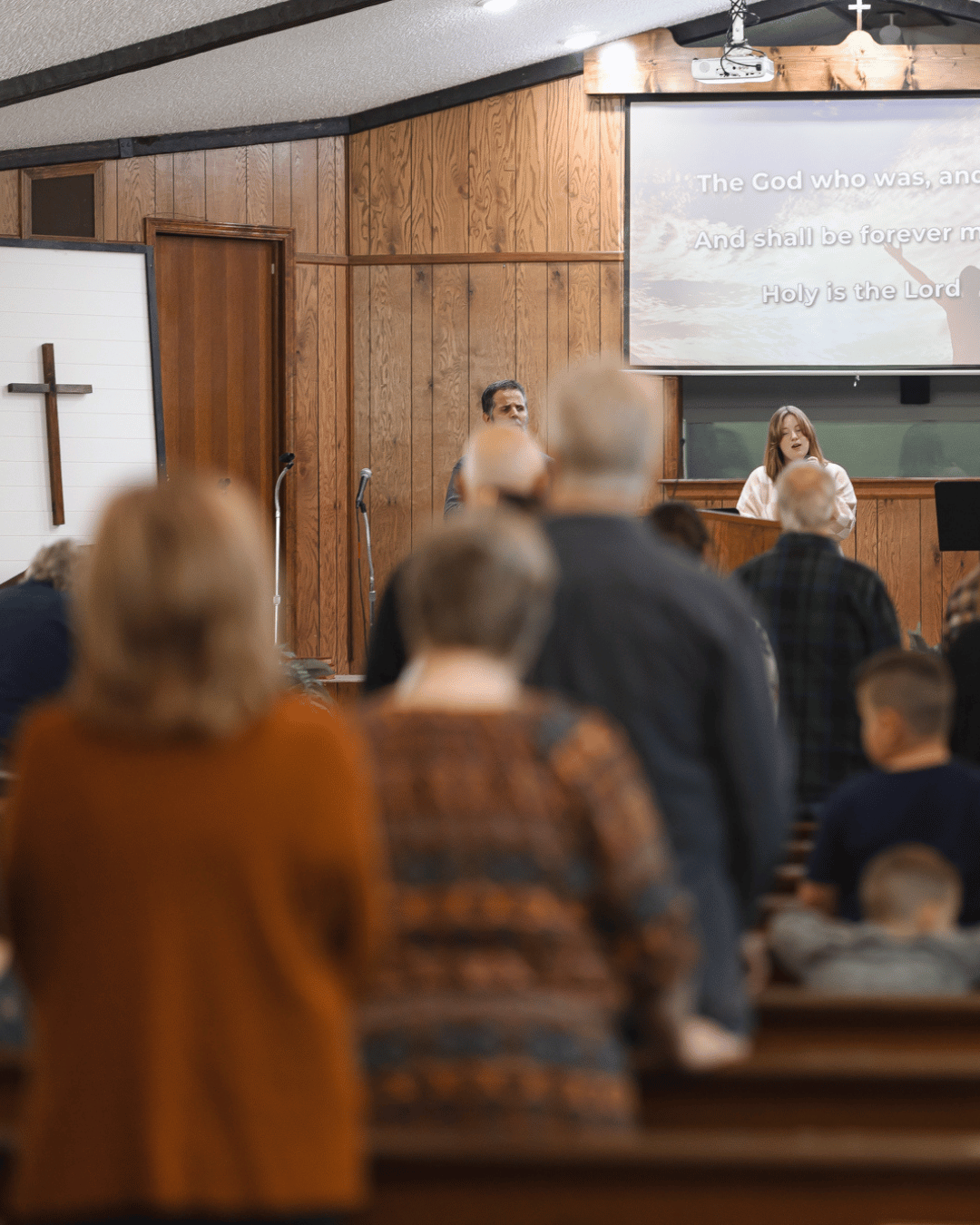 Sunday morning church service at FBCE