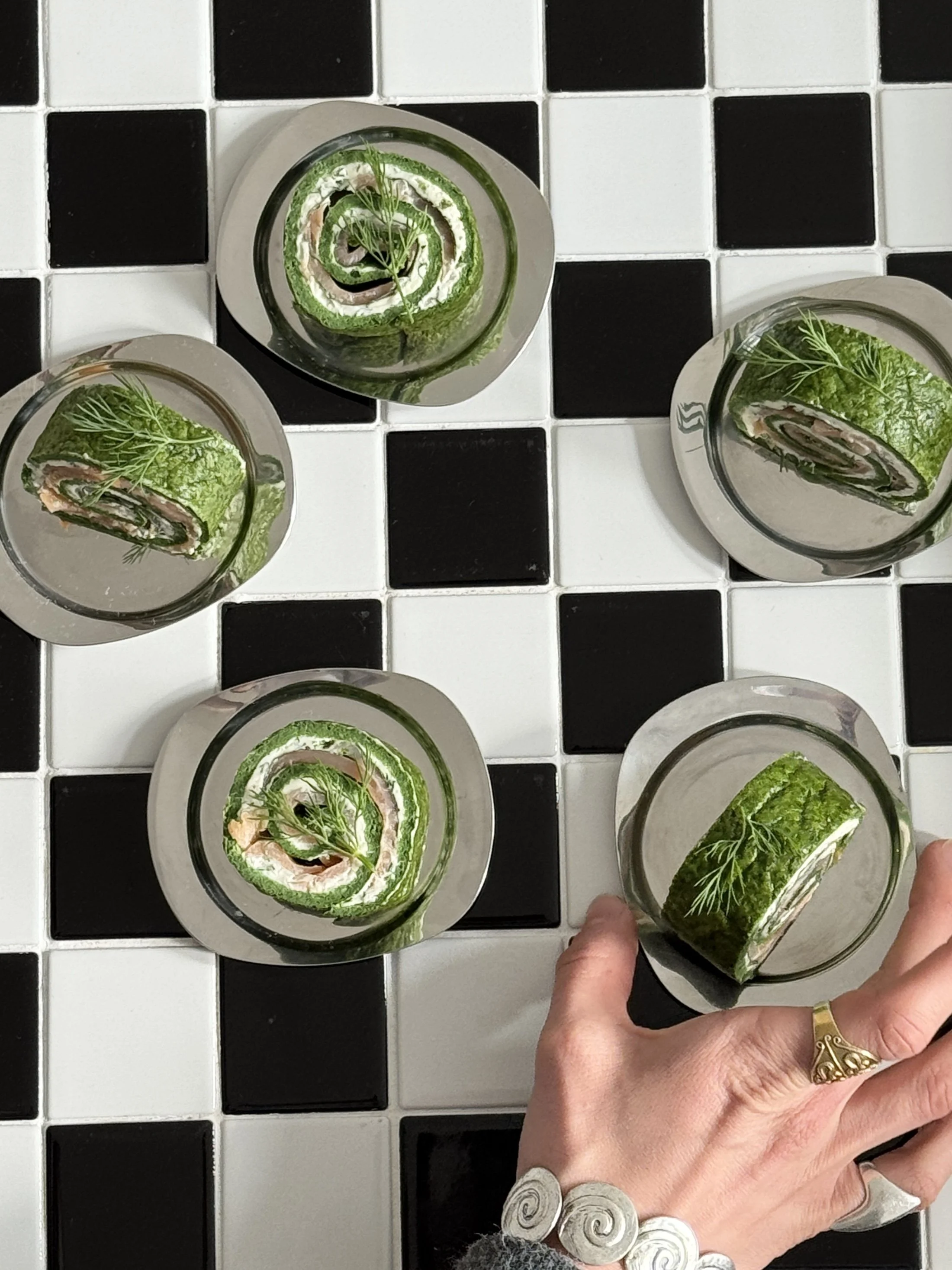 gefüllte Lachs Spinat Rolle
