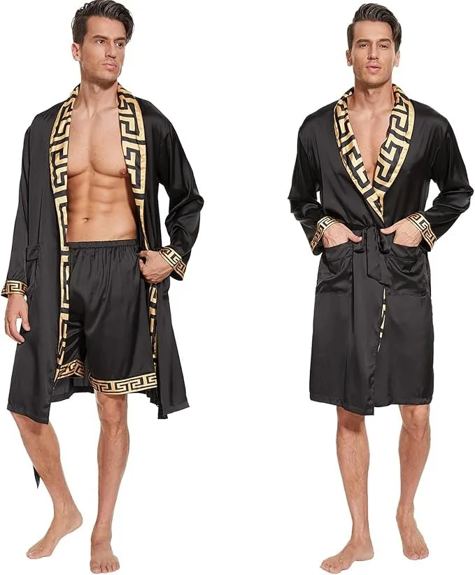 Mens Satin Robe