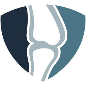 Close-up of a knee joint illustration showing bones and cartilage.