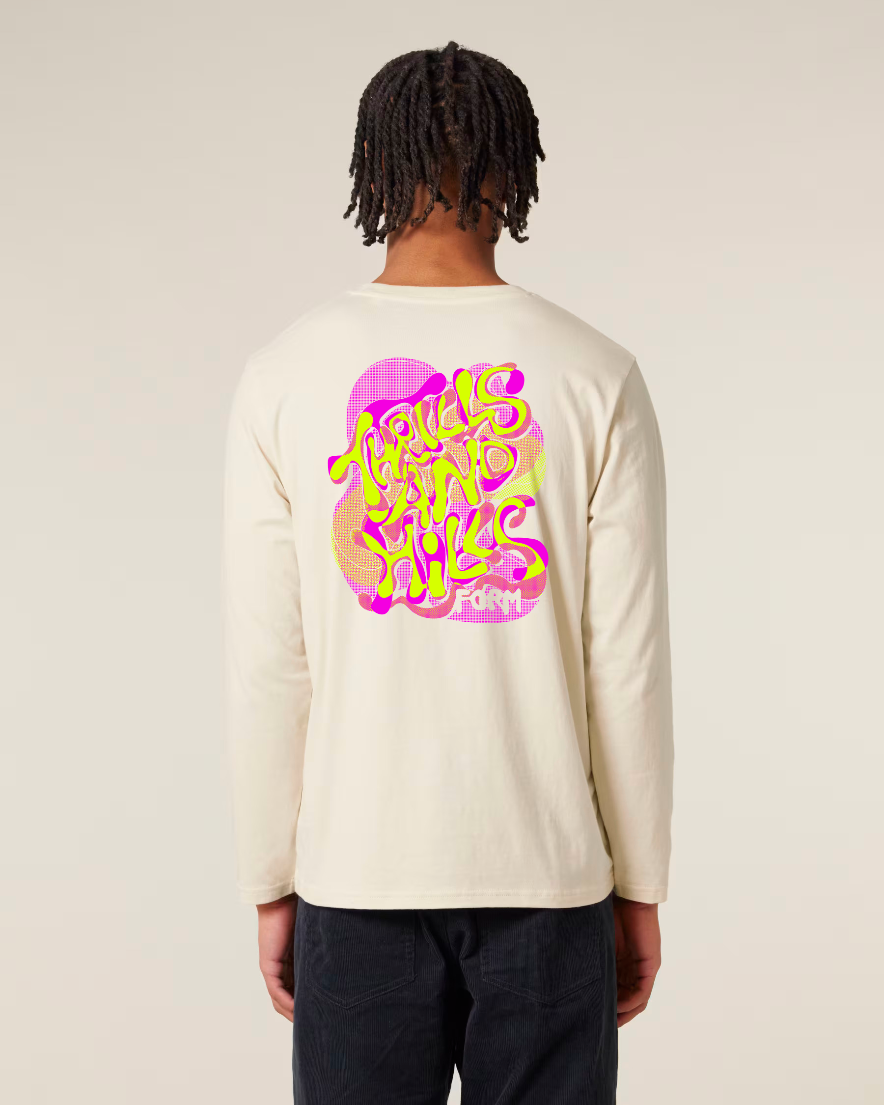 FORM L/S ORGANIC COTTON T-SHIRT - WHITE/PINK