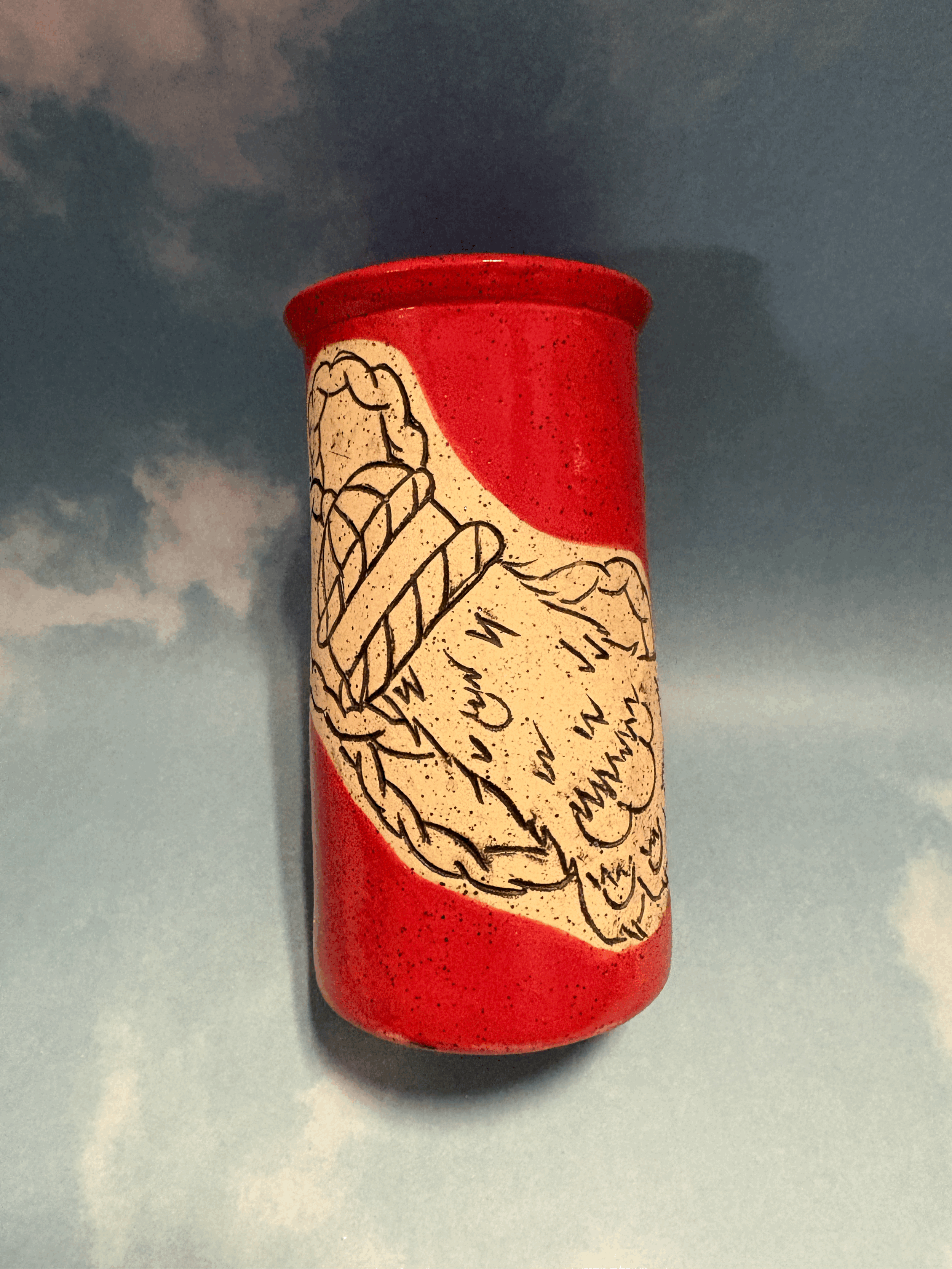 Lucky cat paw vase