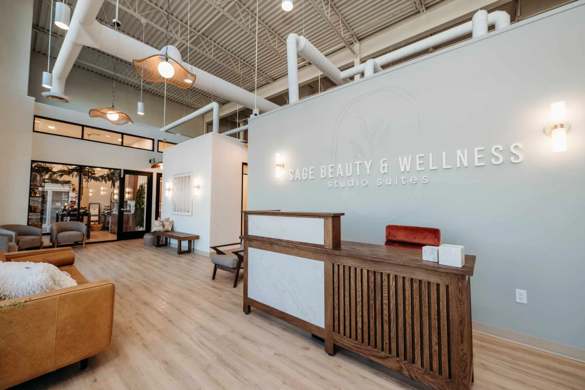 retail build-out of a salon suite built by Construct Utah a Utah general contractor