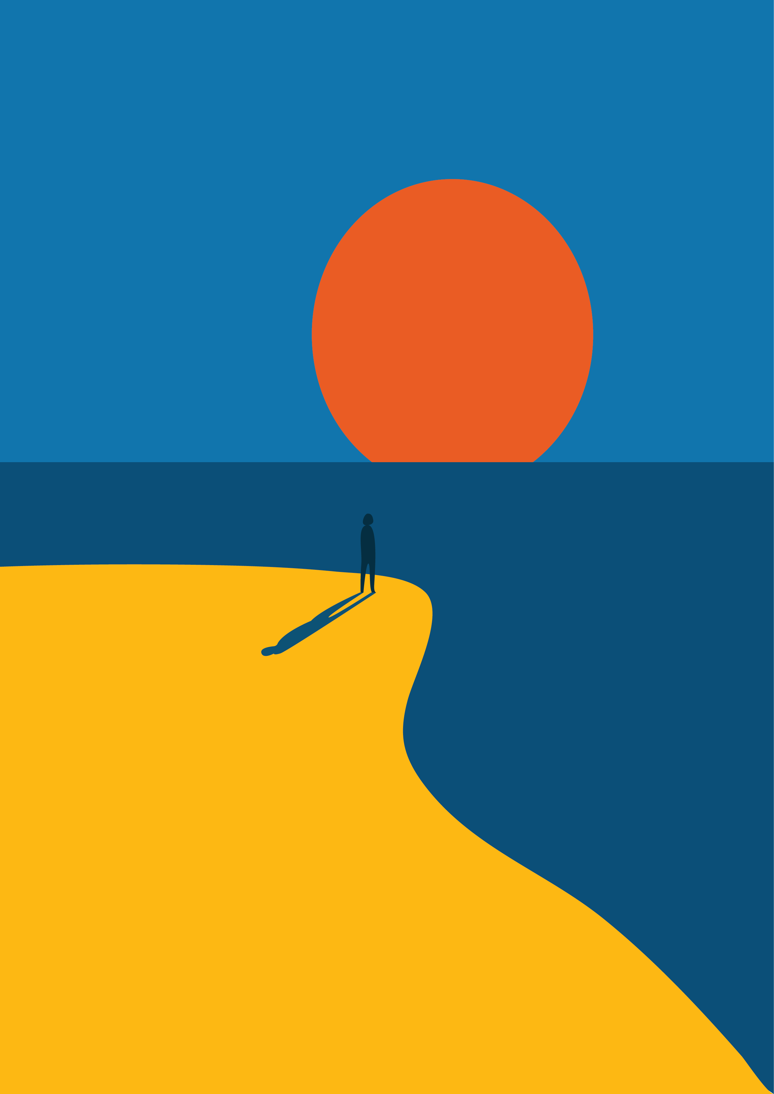Minimalist Sunset Art Print