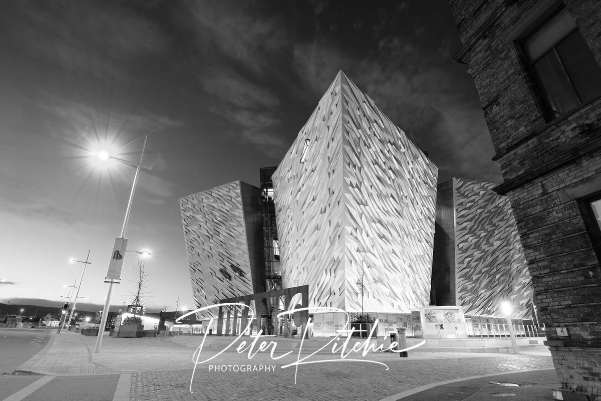 Titanic Signature Building, Belfast - Black and White