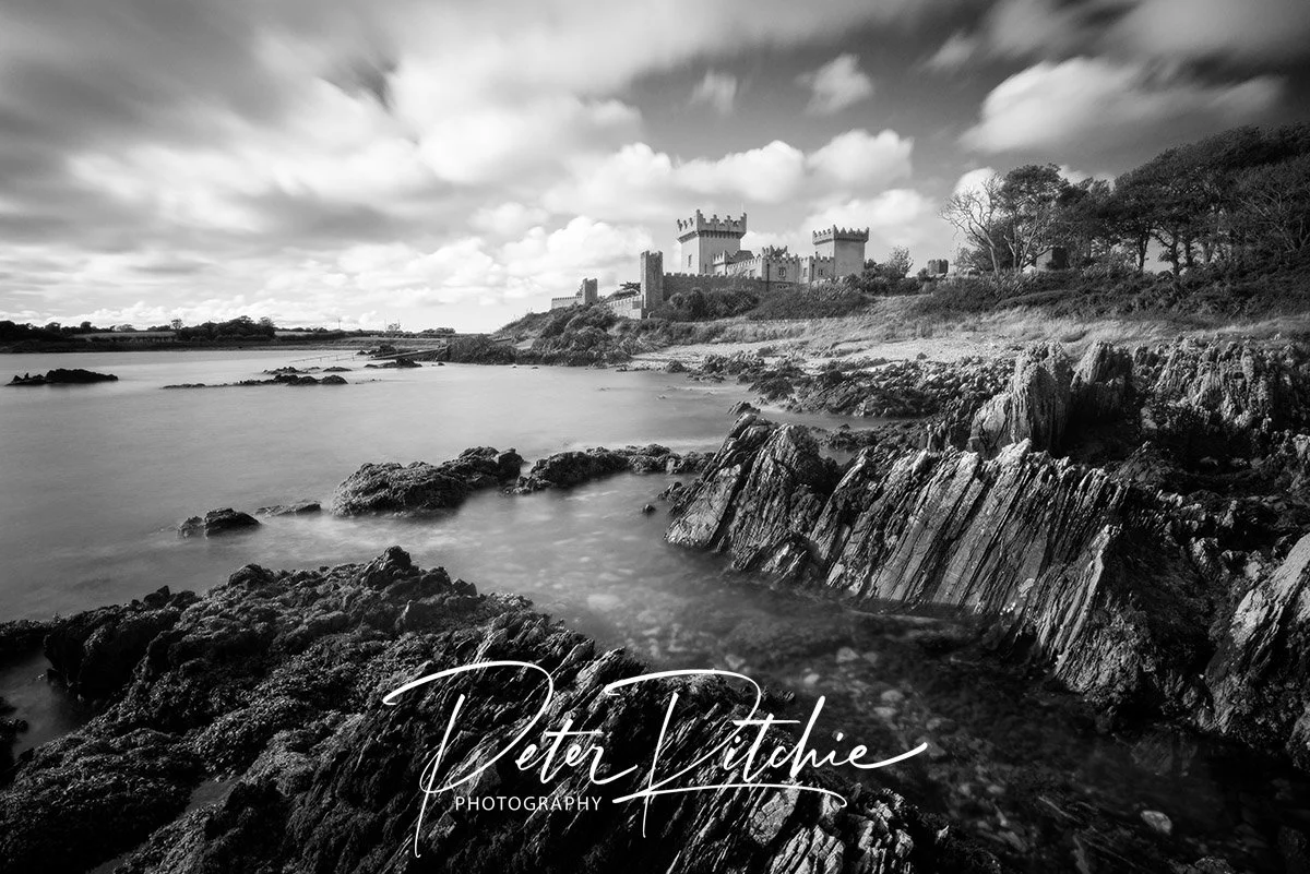 Quintin Castle, Portaferry - Black and White